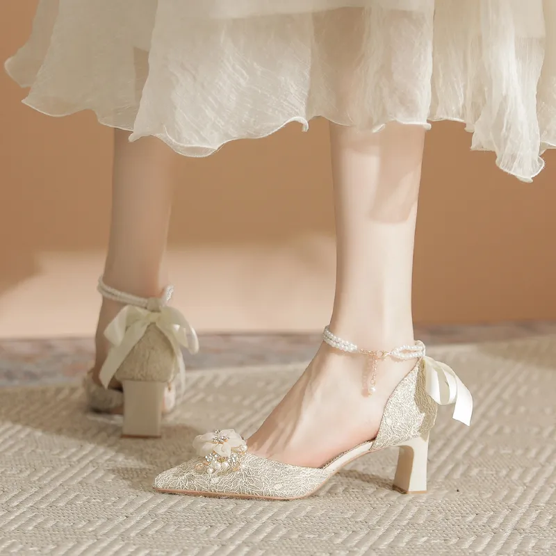 Zubumei High Heels Women's Champagne-2