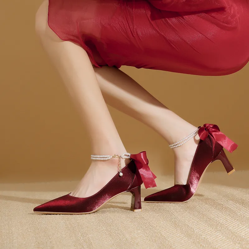 Zubumei Chunky Heel High Heels 6CM Women's-6