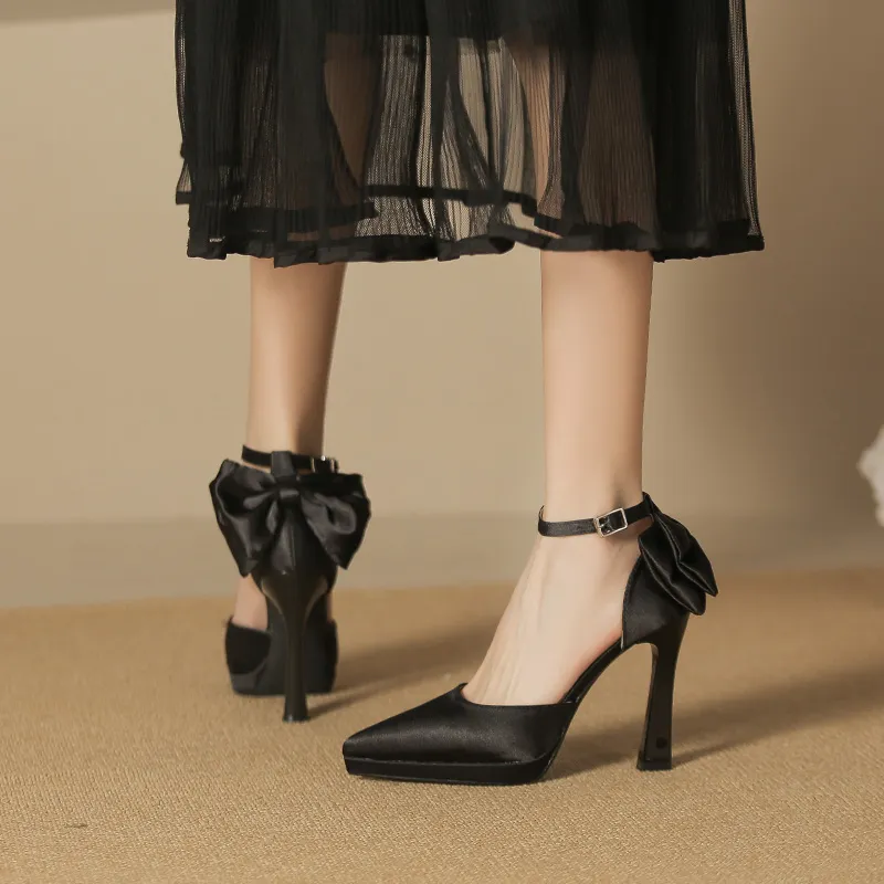 Zubumei Chunky Heel High Heels 10CM Women's-3