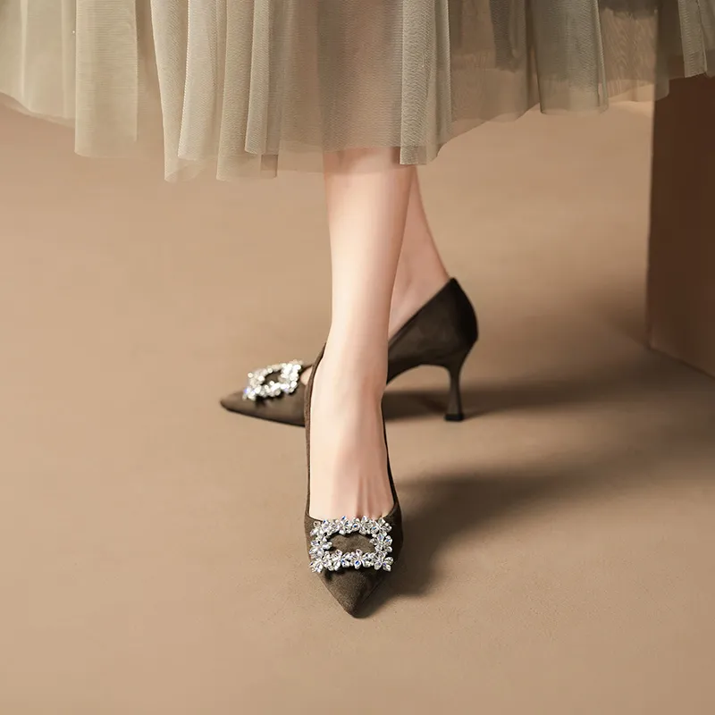 Zubumei Slim Heel High Heels Women's-16