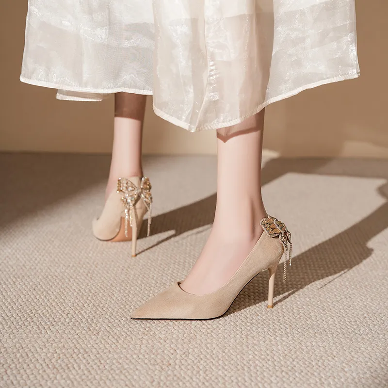 Zubumei Slim Heel High Heels Women's-8