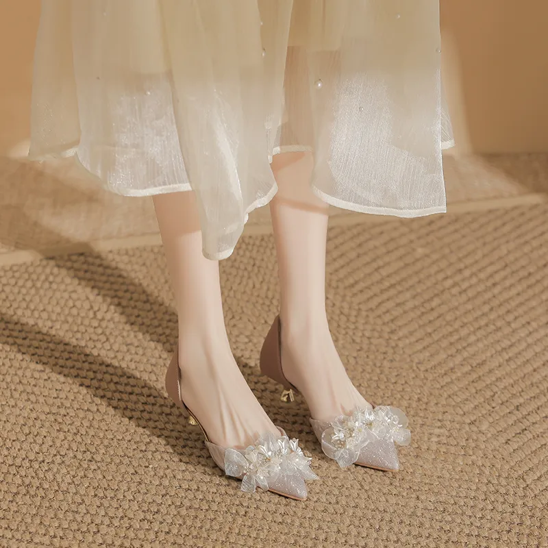 Zubumei Slim Heel High Heels 4CM Women's-7