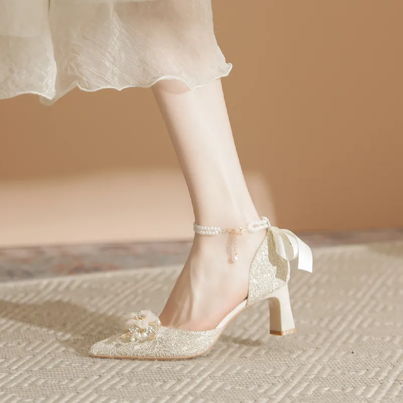 Zubumei High Heels Women's Champagne-5