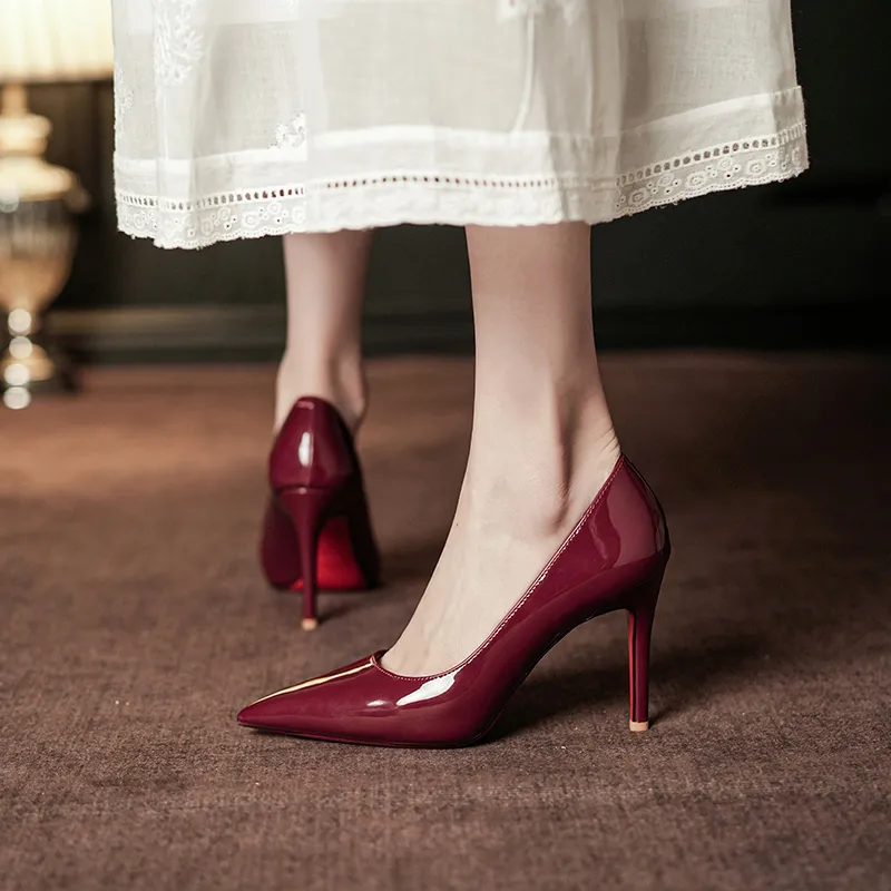 Zubumei Slim Heel High Heels Women's-17