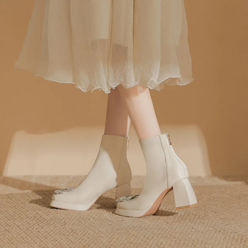 Zubumei Ankle Boots 7CM Women's-11