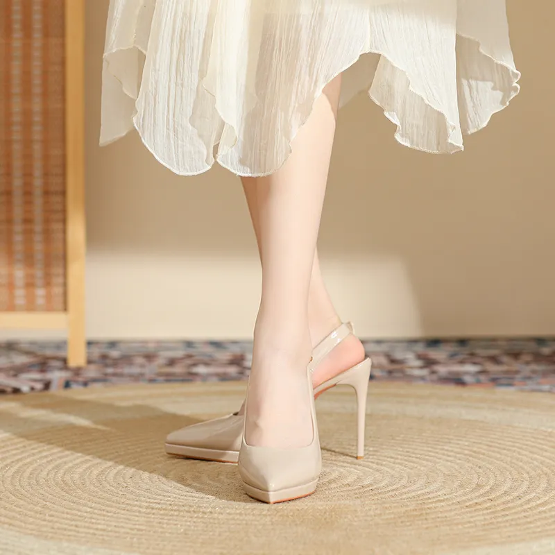Zubumei Slim Heel High Heels 10.5cm Women's-19