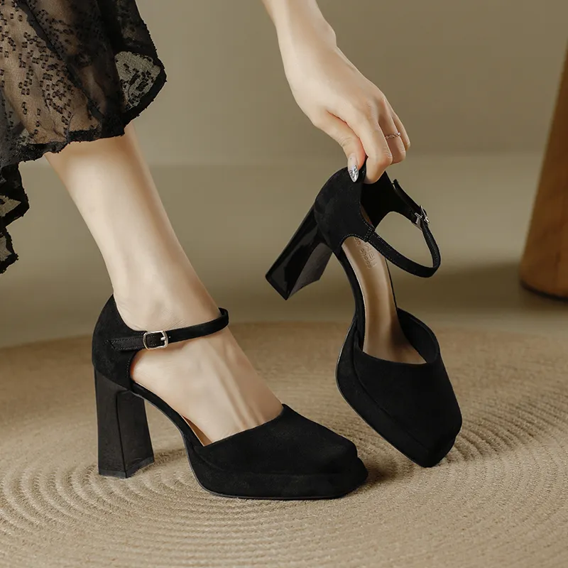 Zubumei High Heels Women's Black-1