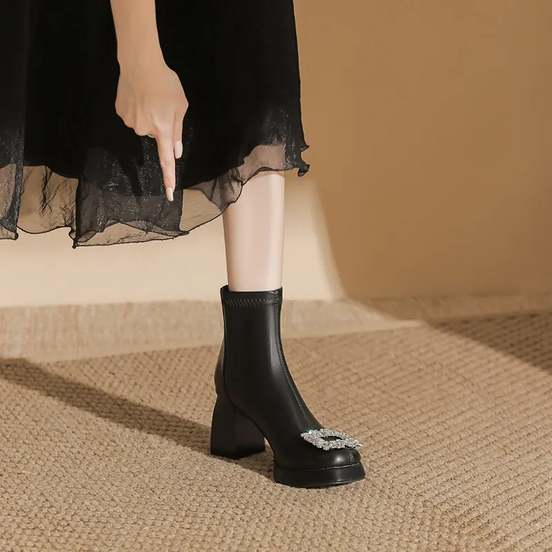 Zubumei Ankle Boots 7CM Women's-2