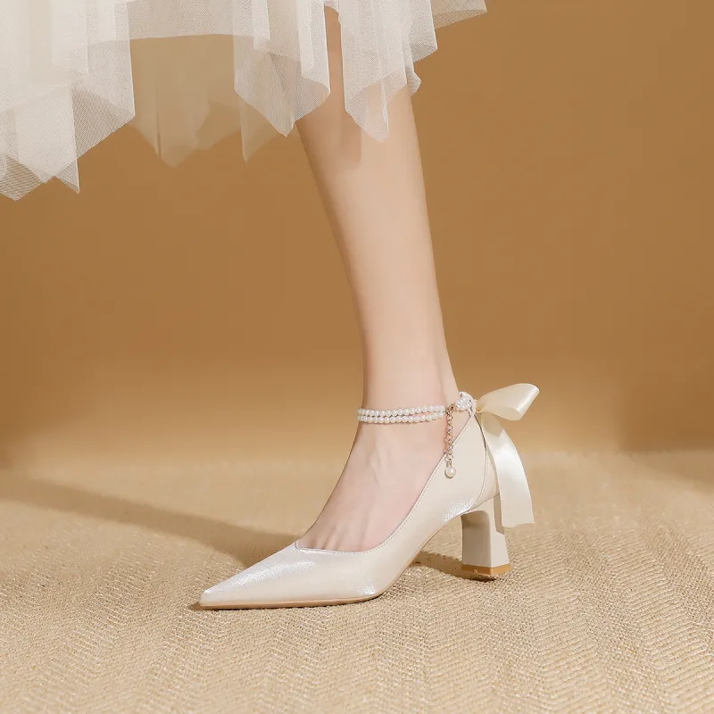 Zubumei Chunky Heel High Heels 6CM Women's-11