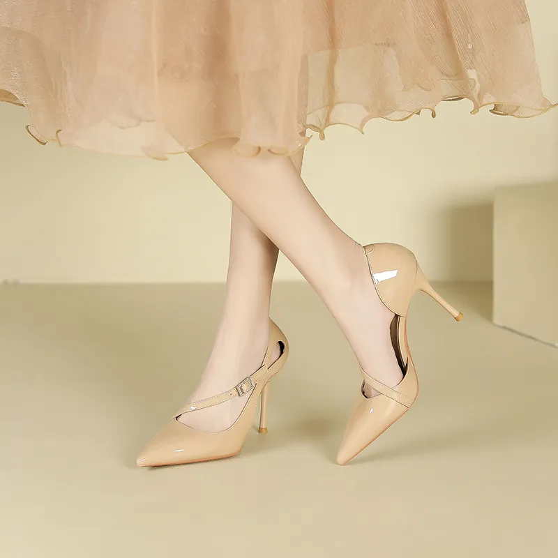 Zubumei High Heels Women's Black, Milk Tea-11