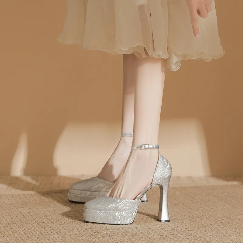 Zubumei Chunky Heel High Heels Women's-3