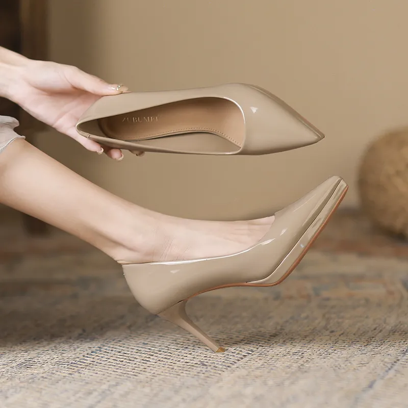 Zubumei Slim Heel High Heels 8cm Women's-16