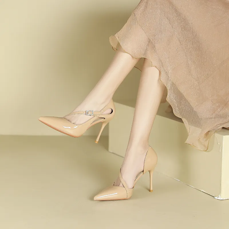 Zubumei High Heels Women's Black, Milk Tea-9