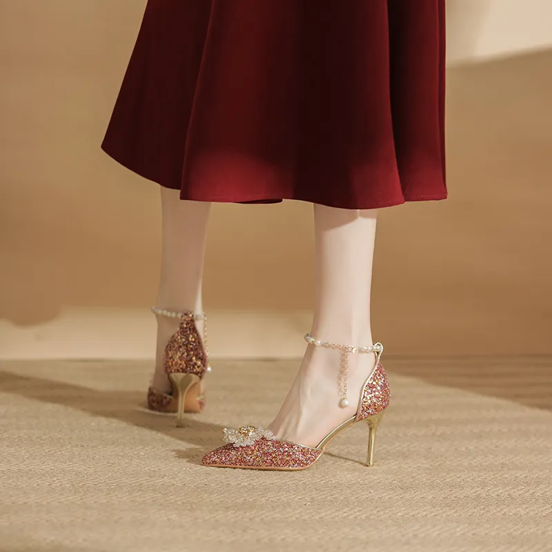 Zubumei Slim Heel High Heels Women's-5