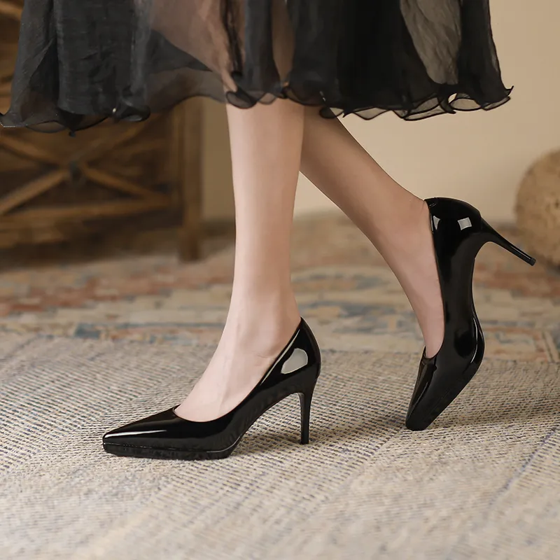 Zubumei Slim Heel High Heels 8cm Women's-5