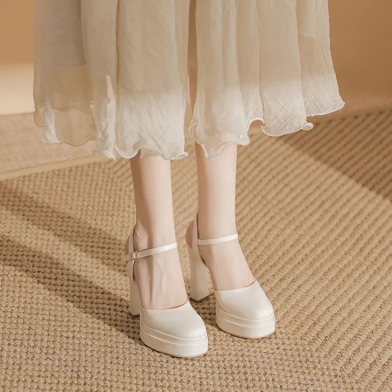 Zubumei Chunky Heel High Heels Women's-11