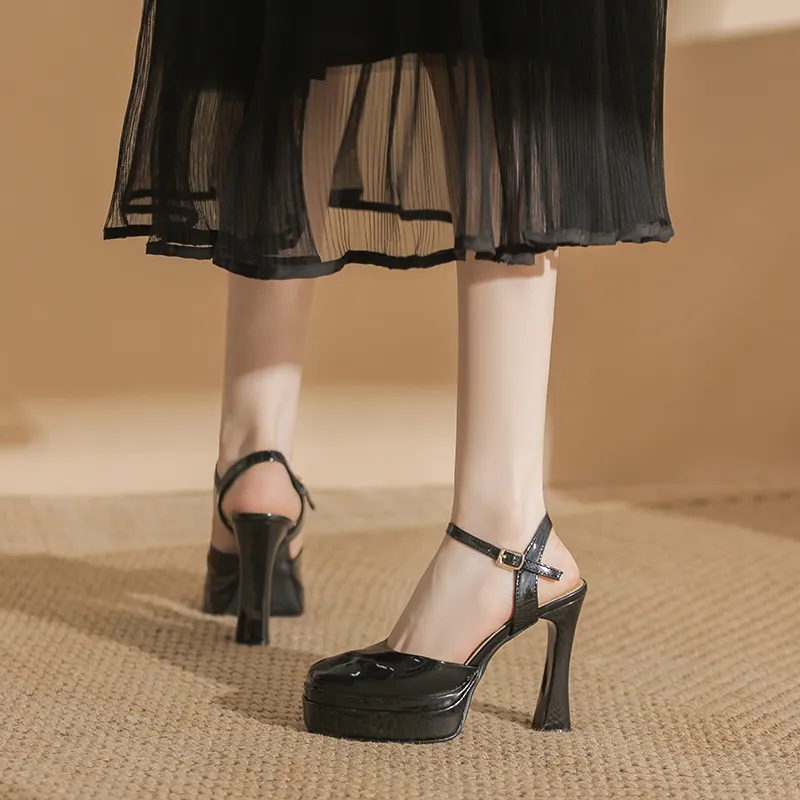 Zubumei Chunky Heel High Heels Women's-2
