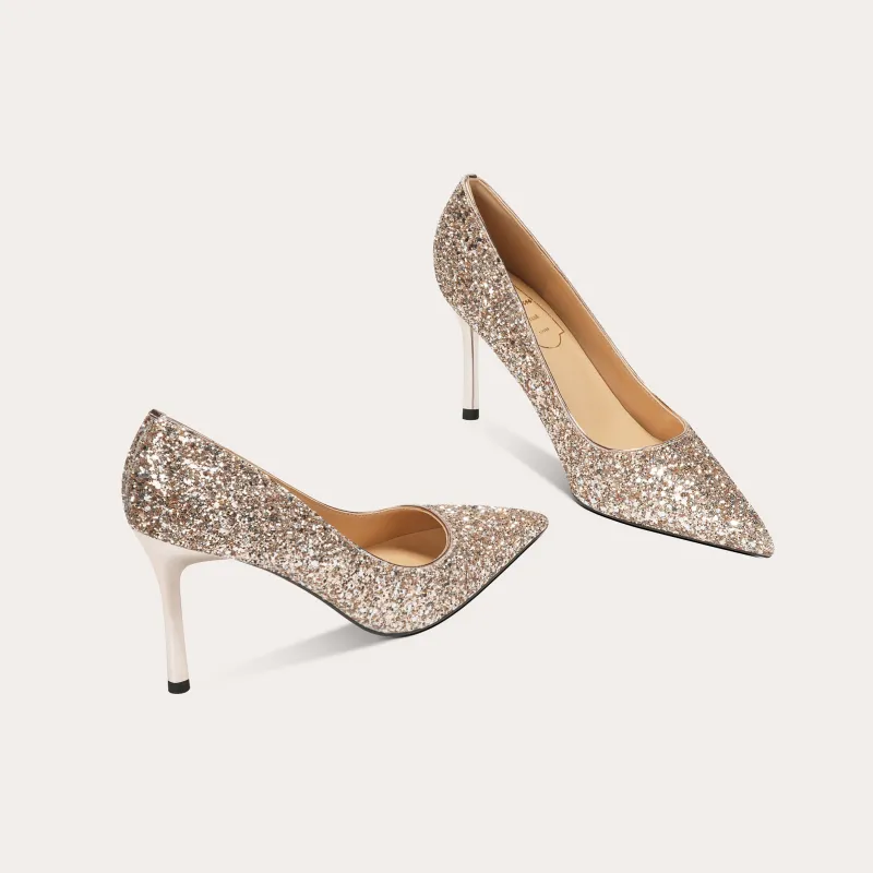 Zubumei Slim Heel High Heels 8cm Women's-5