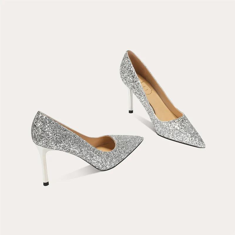 Zubumei Slim Heel High Heels 8cm Women's-2