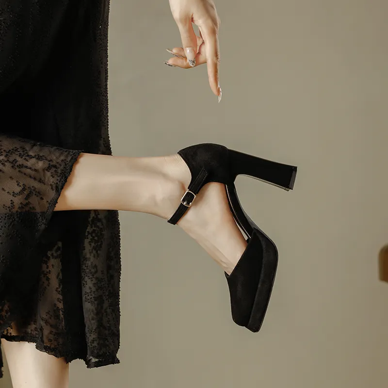 Zubumei High Heels Women's Black-5