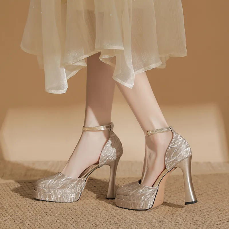 Zubumei Chunky Heel High Heels Women's-11