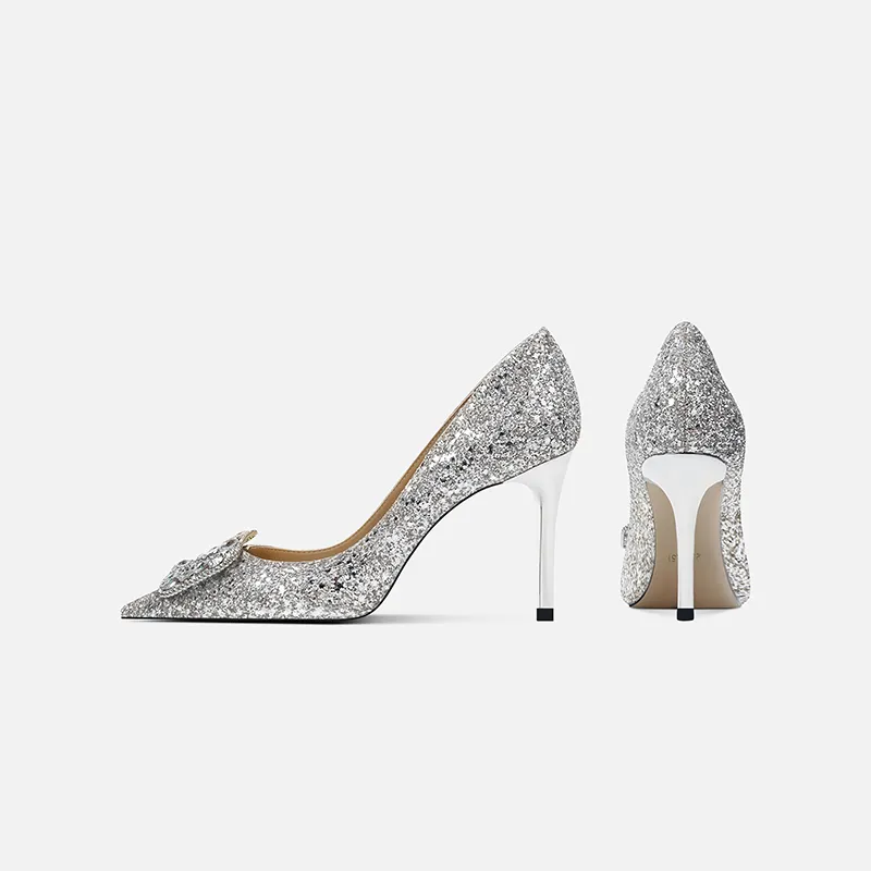 Zubumei Slim Heel High Heels 8CM Women's-1