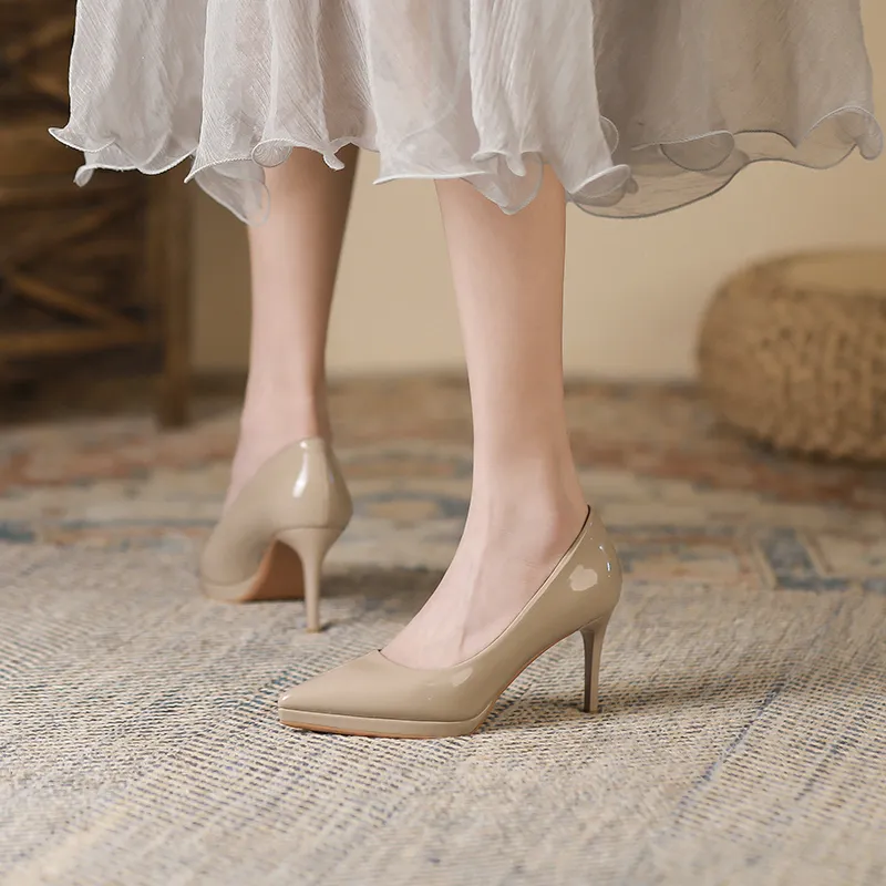 Zubumei Slim Heel High Heels 8cm Women's-18