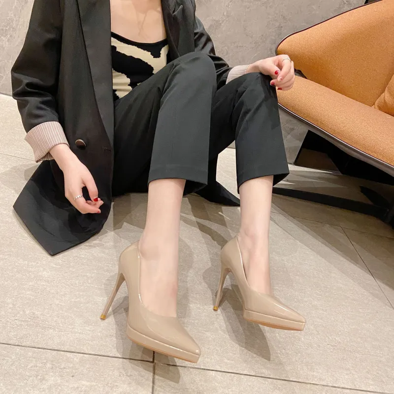 Zubumei Slim Heel High Heels 10.5CM Women's-6