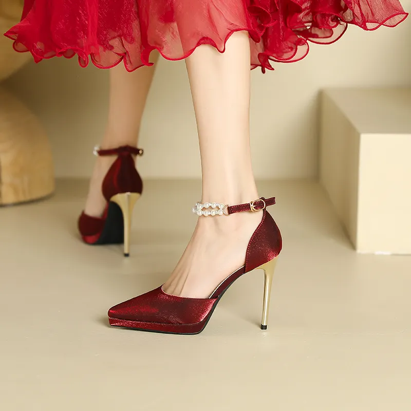 Zubumei Slim Heel High Heels 10cm Women's-10