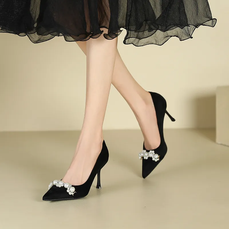 Zubumei Slim Heel High Heels 8CM Women's-6