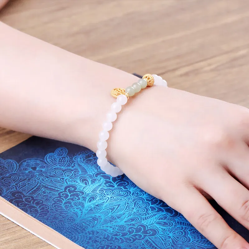 Gramda Bracelets White Jade/Pale Greenish White Jade Women's-5