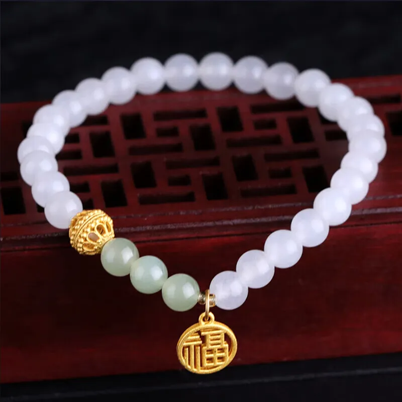 Gramda Bracelets White Jade/Pale Greenish White Jade Women's-3