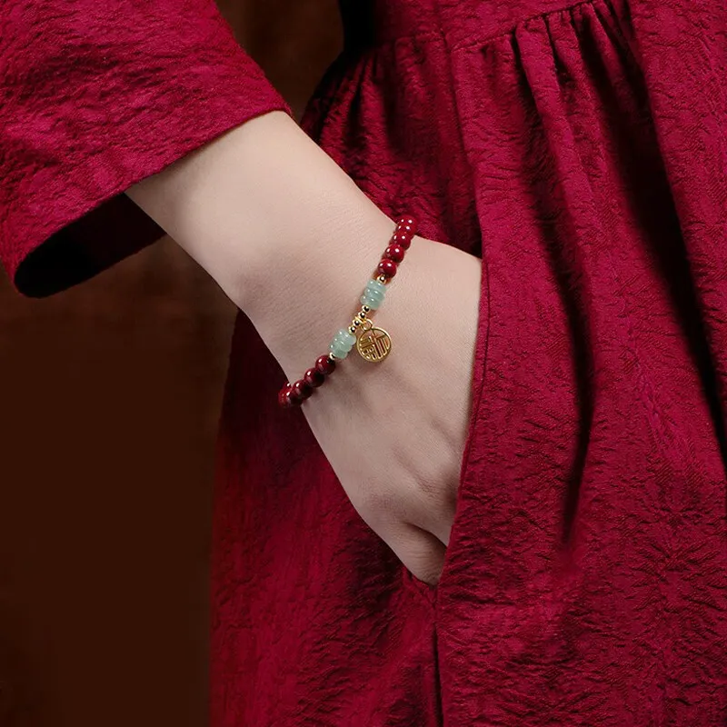 Gramda Reconstructed Cinnabar Bracelets Women's-5