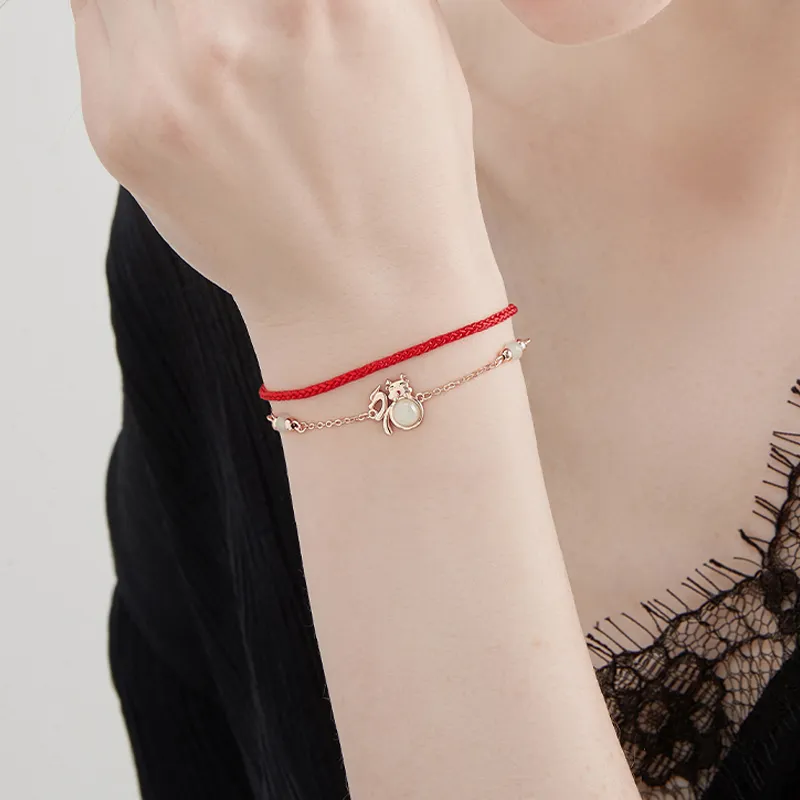 Jianlu Hetian Jade Hetian Jade Bracelets Women's Pale Greenish White Jade-2