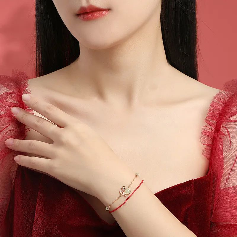 Jianlu Hetian Jade Hetian Jade Bracelets Women's Pale Greenish White Jade-1
