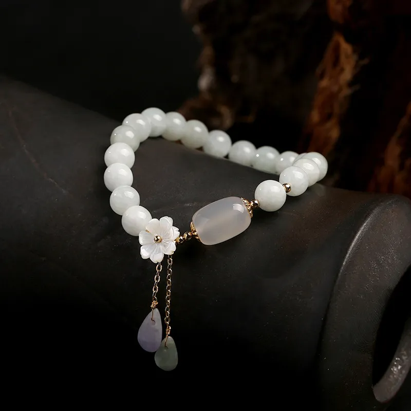 Gramda Glutinous Jade Jadeite Bracelets Women's-5