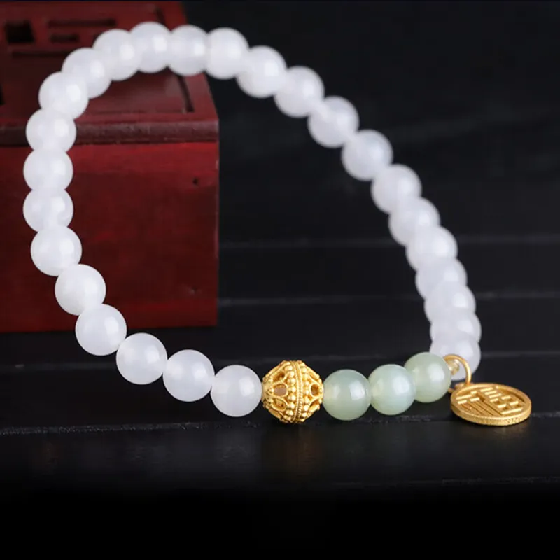 Gramda Bracelets White Jade/Pale Greenish White Jade Women's-1