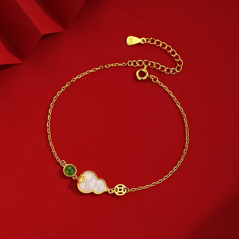 Gramda Bracelets Pale Greenish White Jade Women's-2