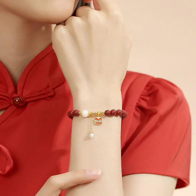 Gramda Reconstructed Cinnabar Bracelets Women's-2