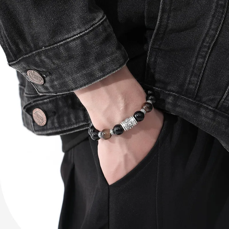 Gramda Obsidian Bracelets Men's-2
