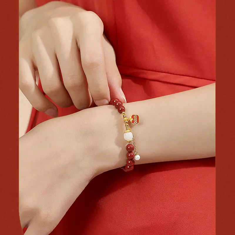 Gramda Reconstructed Cinnabar Bracelets Women's-4