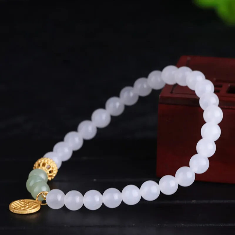 Gramda Bracelets White Jade/Pale Greenish White Jade Women's-7
