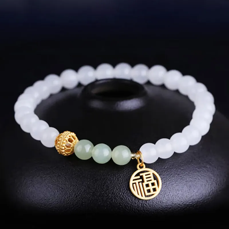 Gramda Bracelets White Jade/Pale Greenish White Jade Women's-6