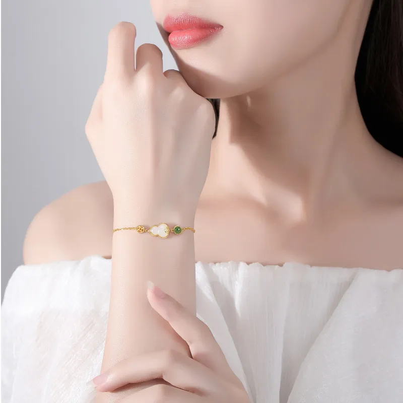 Gramda Bracelets Pale Greenish White Jade Women's-4