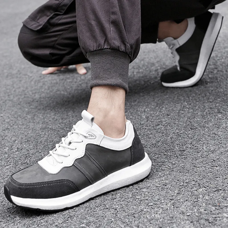Extravagant Breathable And Wear resistant Low Top Casual Shoes Men's Gray White-3