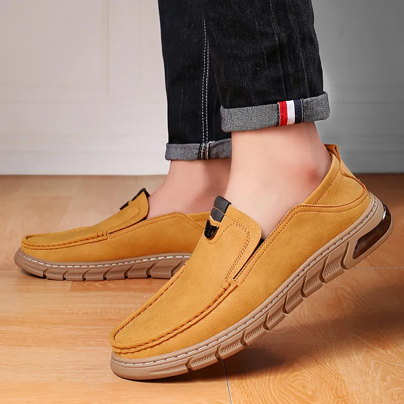Extravagant Men's Casual Shoes Men Low Top Yellow Brown Gray-2