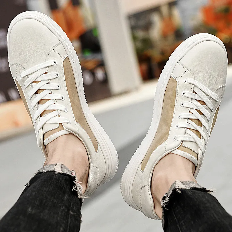 Extravagant Low Top Skateboard Shoes Men's White-6