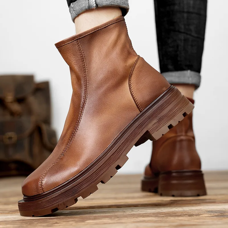 Extravagant Ankle Boots Men's Brown-3