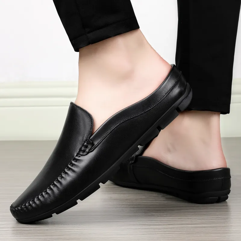 Extravagant Wrap toe Slippers Men Black-3