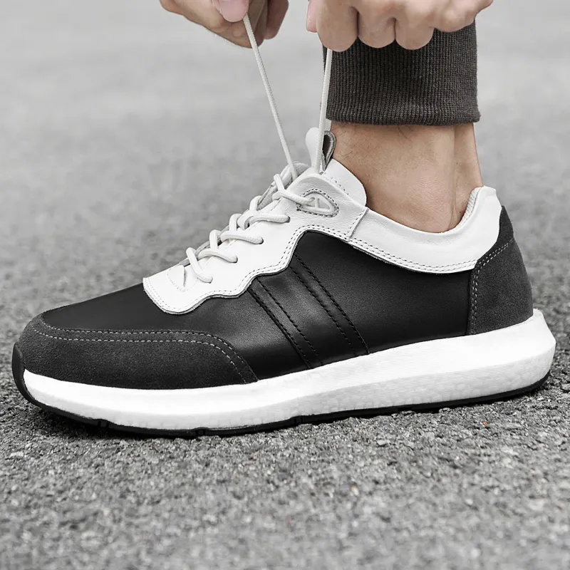 Extravagant Breathable And Wear resistant Low Top Casual Shoes Men's Black White-1